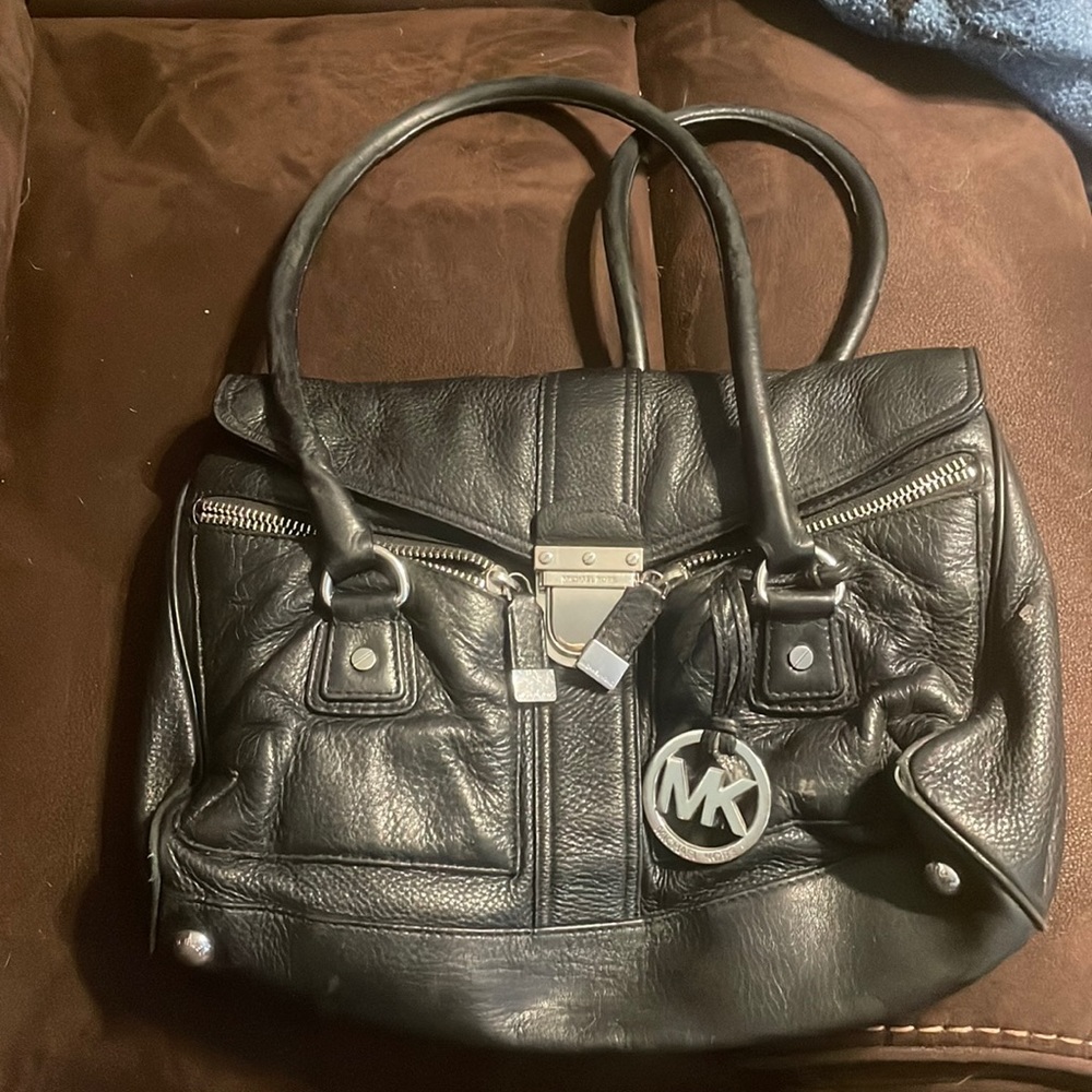 Leather Michael Kors Bag, black